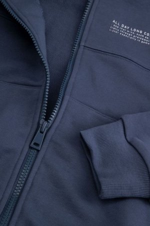 COCCODRILLO džemperis ar rāvējslēdzēju ar kapuci, zils, cm 