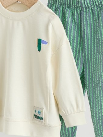 NEXT t-krekls ar garām piedurknēm + bikses, W60312, cm 