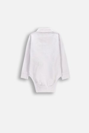 COCCODRILLO bodijs ar garām piedurknēm, balts, izmērs 