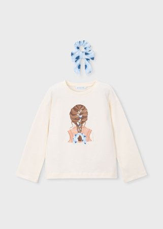 MAYORAL t-krekls ar garām piedurknēm, sky bone, 3.020-17, 98  cm 