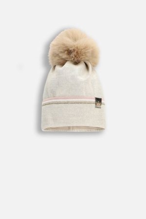 COCCODRILLO cepure ACCESSORIES WINTER GIRL, krēmveida, cm 