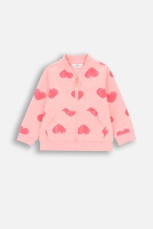 COCCODRILLO džemperis HEARTS GIRL NEWBORN, powder pink, ZC4132201HGN-033-086, 86 cm 