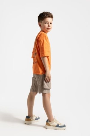 COCCODRILLO krekls ar īsām piedurknēm WILD SAFARI BOY JUNIOR, apelsīns, WC5143204WBJ-006-164, 164 cm 