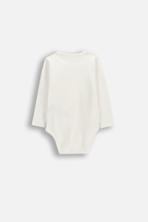 COCCODRILLO bodijs ar garām piedurknēm un pogām, smilšu krāsa, WC6112602MBN-003-074, 74 izmērs 