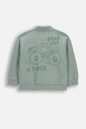 COCCODRILLO džemperis ar rāvējslēdzēju, zaļa, WC6132201NBK-011-116, 116 cm 