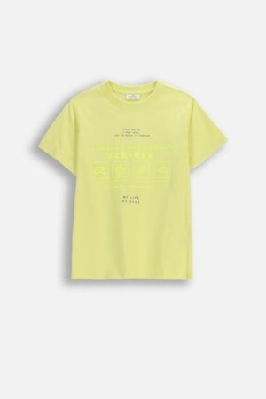 COCCODRILLO t-krekls ar īsam piedurknēm, dzelteni, WC6143203NBJ-004-164, 164 cm 