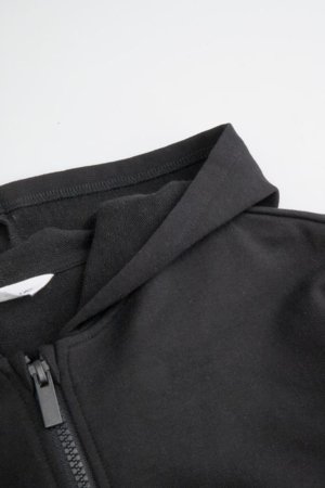 COCCODRILLO džemperis ar rāvējslēdzēju ar kapuci, melns, izmērs 