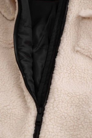 COCCODRILLO kažokādas mētelis OUTERWEAR GIRL JUNIOR, krēmveida, ZC5153102OGJ-003-164, 164 cm 