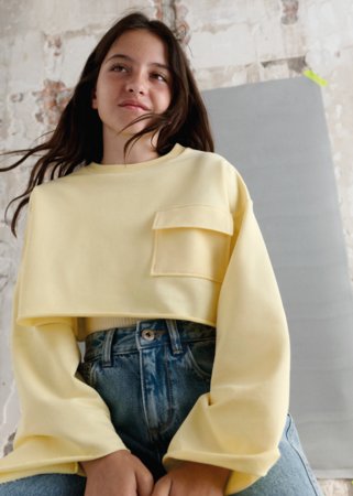 MAYORAL džemperis ar t-krekls bez piedurknēm, vanilla, 6.402-90, 157  cm 