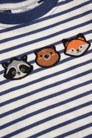 COCCODRILLO t-krekls FOREST FRIENDS BOY NEWBORN, krāsa, ZC5143102FBN-022-080, 80 cm