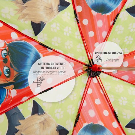 PERLETTI lietussargs Miraculous-Lady Bug 42/8, 75280 75280