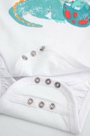 COCCODRILLO smilškrāsas krekls ar garām piedurknēm DRAGONS BOY NEWBORN, balta, WC5112101DBN-001-086, 86 cm 