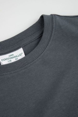 COCCODRILLO t-krekls ar garām piedurknēm, pelēki, cm 