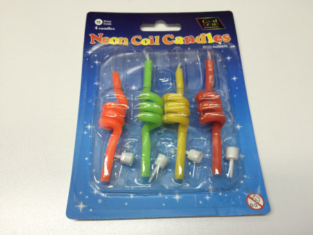 CARDMEN neona spirāles un mūzikas sveces, 4gb komplekts, cenu klase  15 
