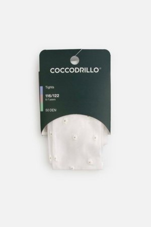 COCCODRILLO zeķubikses, balti, WC6380313TMC-001-128, 128/134 izmērs 