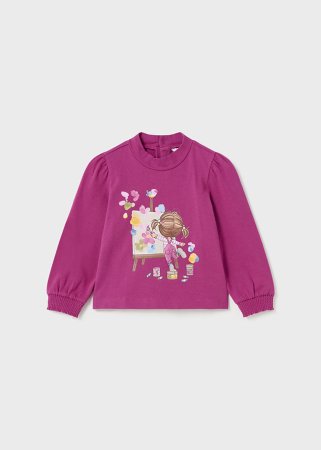 MAYORAL t-krekls ar garām piedurknēm un augsto apkakli 4F, magenta, 2003-70 2003-70