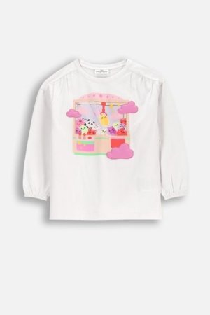 COCCODRILLO krekls ar garām piedurknēm REBEL GIRL KIDS, balta, WC5143102RGK-001-122, 122 cm 