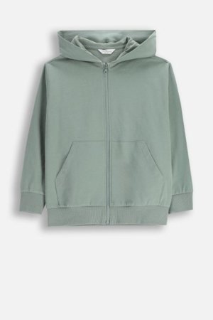 COCCODRILLO džemperis ar rāvējslēdzēju ar kapuci, zaļa, WC6132401NBJ-011-164, 164 cm 