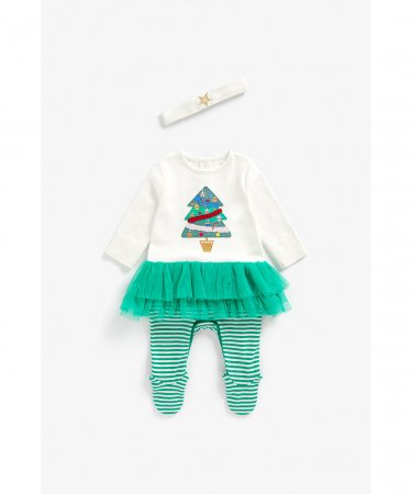 MOTHERCARE zīdaiņu kombinezons + galvas saite, ZC362 556063