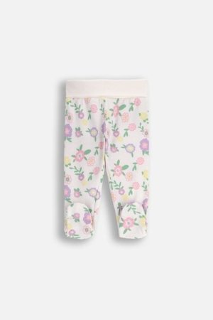 COCCODRILLO leggingi HAPPY PUPPY GIRL NEWBORN, krēmveida, cm 