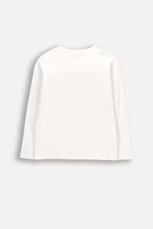 COCCODRILLO t-krekls ar garām piedurknēm, balti, cm 