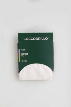 COCCODRILLO zeķubikses TIGHT MICROFIBRE COLORFUL, balts, cm 