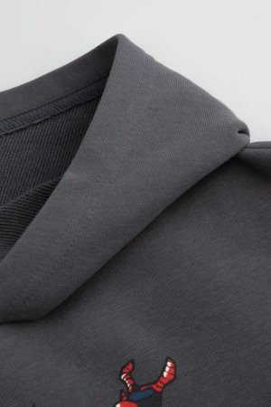 COCCODRILLO džemperis ar kapuci, pelēks, cm 