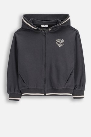 COCCODRILLO džemperis ar rāvējslēdzēju ar kapuci, pelēks, WC6132402HGK-020-122, 122 cm 