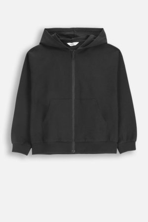 COCCODRILLO džemperis ar rāvējslēdzēju ar kapuci, melns, izmērs 