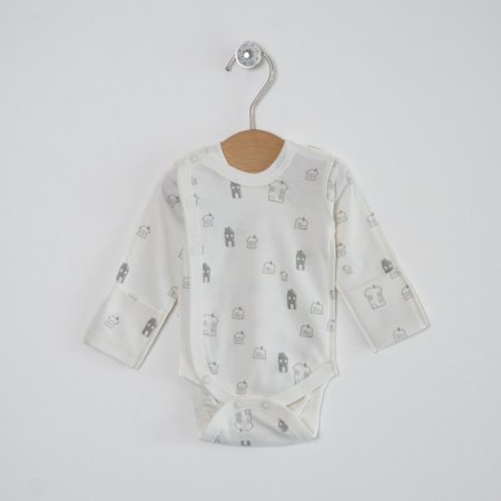 VILAURITA bodijs ar apgrieztām vīlēm TOMMY, balts, art 1152, 56 cm 