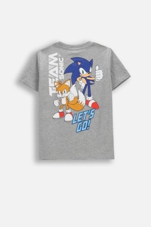 COCCODRILLO krekls ar īsām piedurknēm LICENCE BOY, pelēks, WC5143211LBD-019-122, 122 cm 