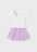 MAYORAL t-krekls ar īsam piedurknēm + svārki, mauve, 3.946-81, 122  cm 