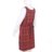 MAMAJUM sarafāns slim fit 10-000017, rūtains, sarkans, 146/152 cm 